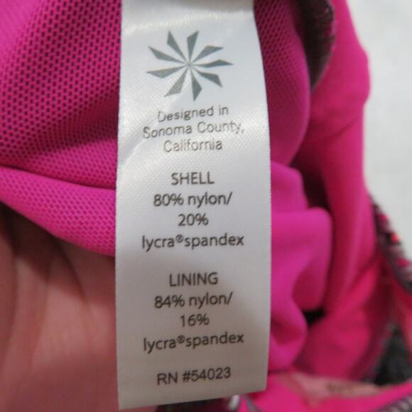 Athleta Womens Sz 34B 34C Pink Gray One Piece Swimsuit Criss Cross Back - Picture 6 of 8